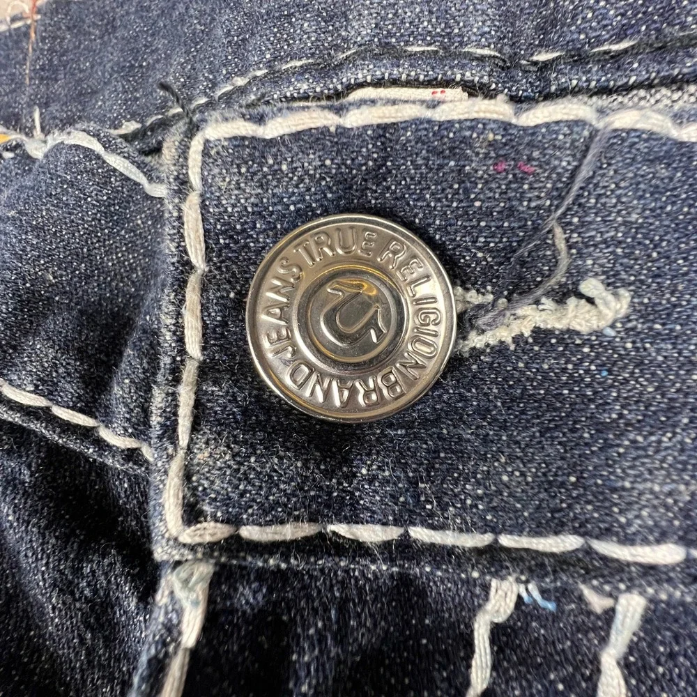 True Religion‎ Joey Super T Jeans Mens 40 Blue Contrast Stitch Made in USA Y2K